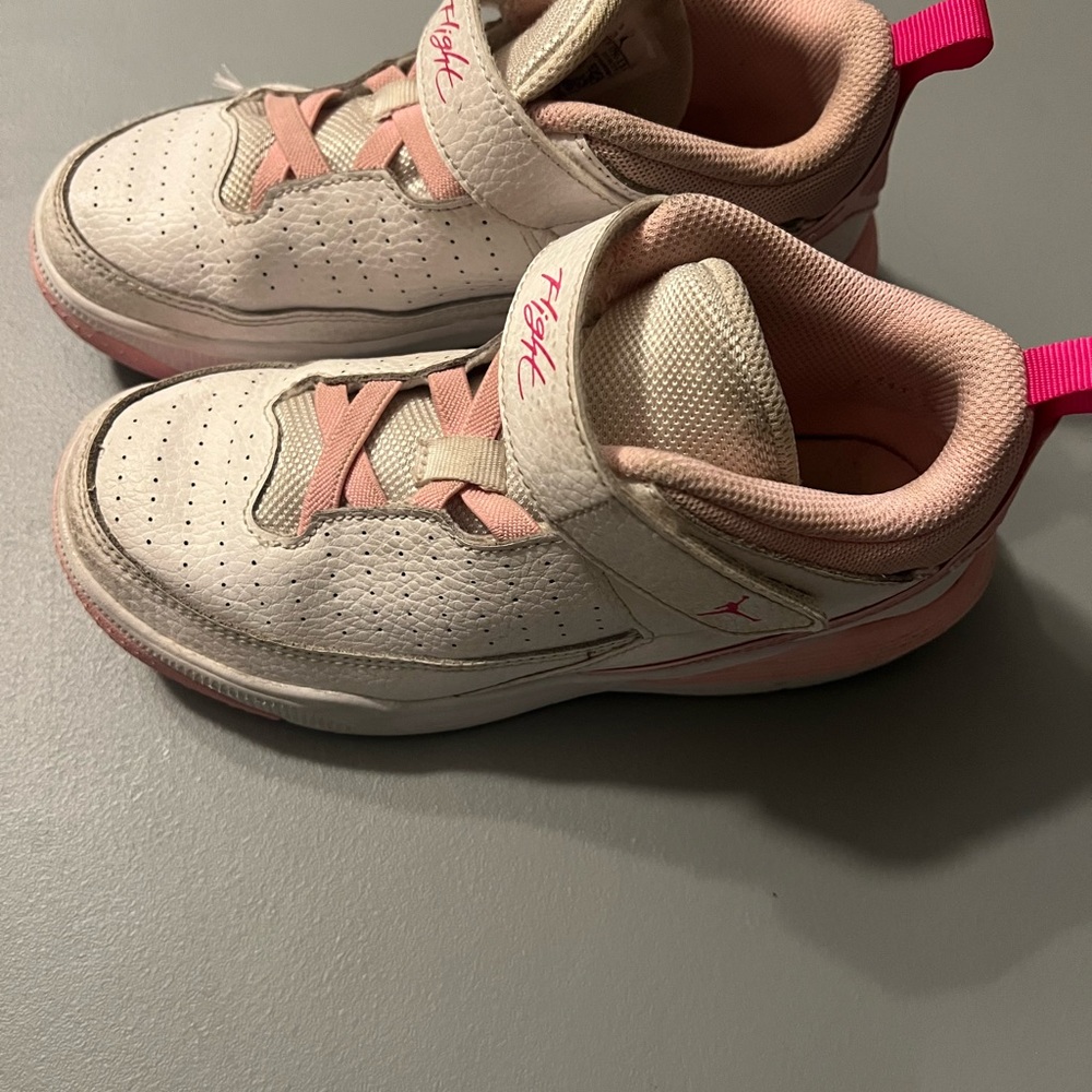 Jordan Pink and White Sneakers with Modern Design